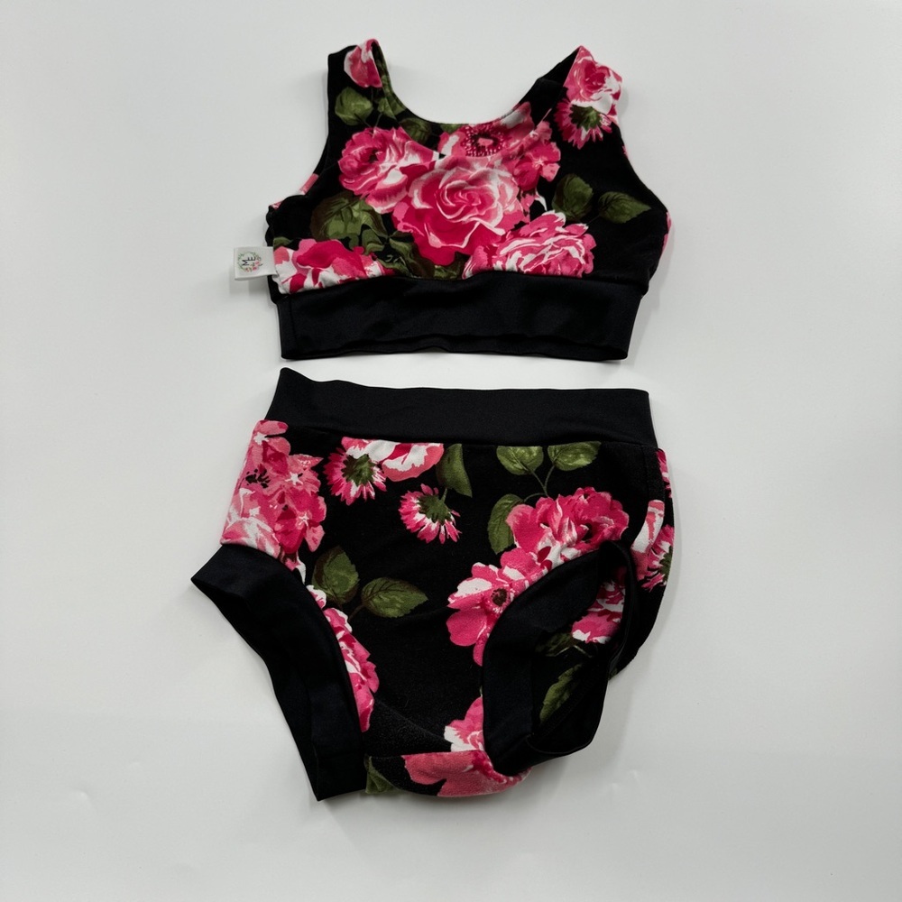 ME Brand Kids Floral Two-Piece Dance Set Size 5